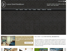 Tablet Screenshot of lutonhotelresidence.com